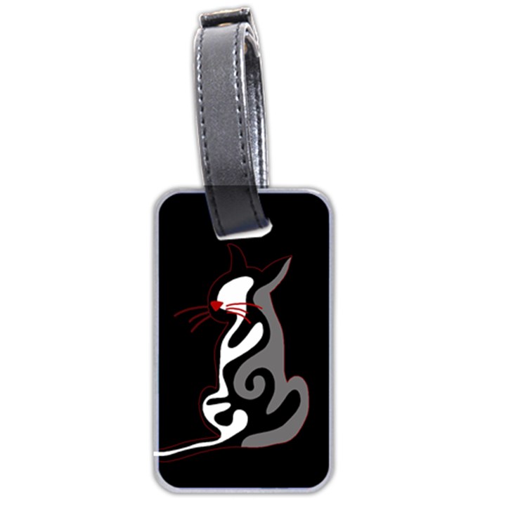 Gray elegant cat Luggage Tags (Two Sides)