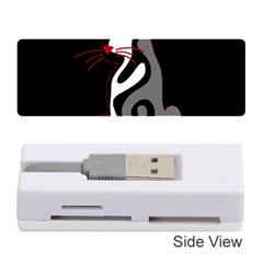 Gray elegant cat Memory Card Reader (Stick) 