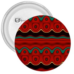 Orange Black And Blue Pattern 3  Buttons by digitaldivadesigns