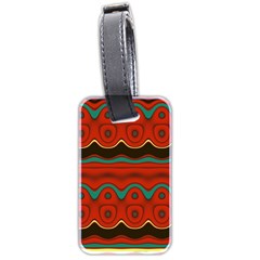 Orange Black And Blue Pattern Luggage Tags (two Sides) by digitaldivadesigns