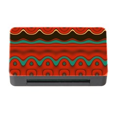 Orange Black And Blue Pattern Memory Card Reader With Cf by digitaldivadesigns