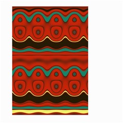 Orange Black And Blue Pattern Large Garden Flag (two Sides) by digitaldivadesigns