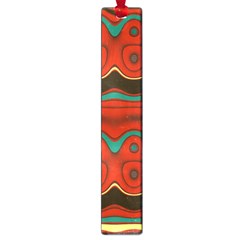 Orange Black And Blue Pattern Large Book Marks by digitaldivadesigns