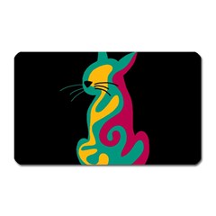 Colorful Abstract Cat  Magnet (rectangular) by Valentinaart