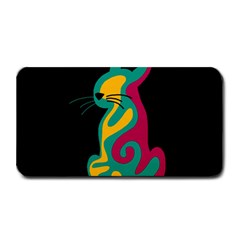 Colorful Abstract Cat  Medium Bar Mats by Valentinaart