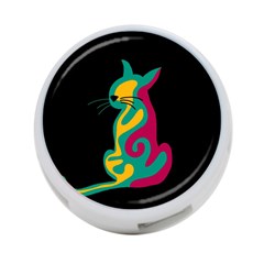 Colorful Abstract Cat  4-port Usb Hub (one Side) by Valentinaart