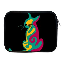 Colorful Abstract Cat  Apple Ipad 2/3/4 Zipper Cases by Valentinaart