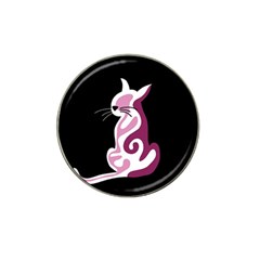 Pink Abstract Cat Hat Clip Ball Marker (4 Pack) by Valentinaart