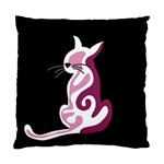 Pink abstract cat Standard Cushion Case (Two Sides) Back