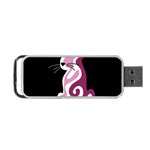 Pink abstract cat Portable USB Flash (One Side) Front