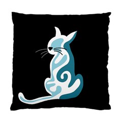 Blue abstract cat Standard Cushion Case (Two Sides)