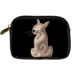 Brown Abstract Cat Digital Camera Cases by Valentinaart