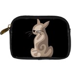 Brown abstract cat Digital Camera Cases Front