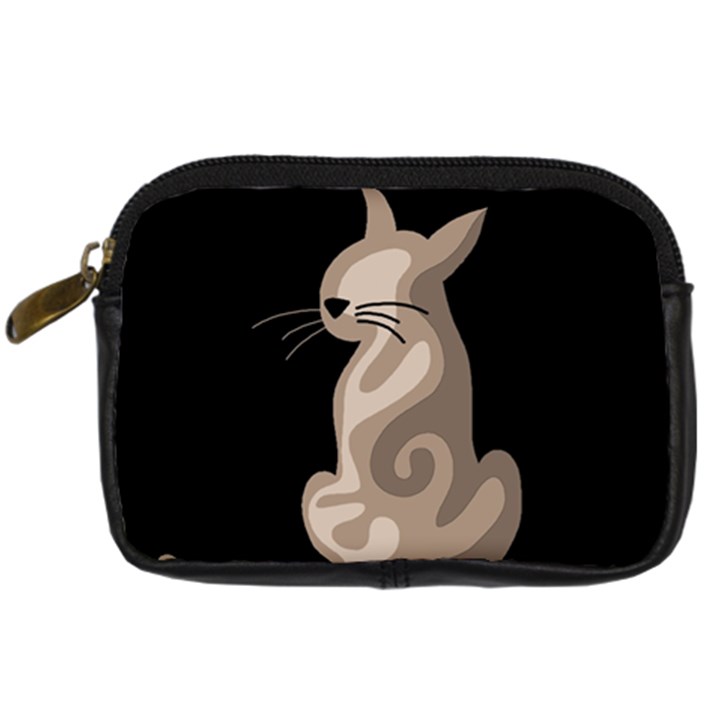 Brown abstract cat Digital Camera Cases