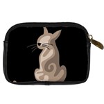 Brown abstract cat Digital Camera Cases Back