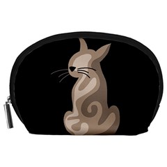 Brown Abstract Cat Accessory Pouches (large) 