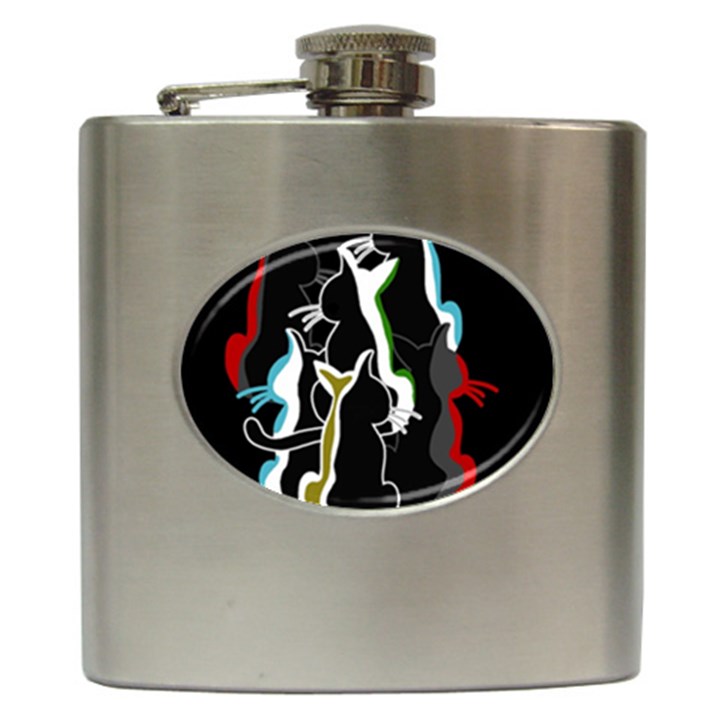 Street cats Hip Flask (6 oz)