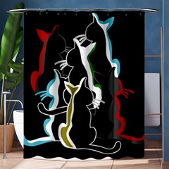 Street Cats Shower Curtain 60  X 72  (medium)  by Valentinaart