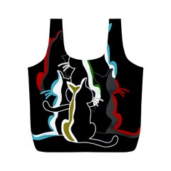 Street Cats Full Print Recycle Bags (m)  by Valentinaart