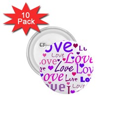 Love Pattern 1 75  Buttons (10 Pack) by Valentinaart