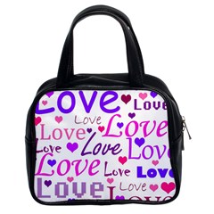 Love Pattern Classic Handbags (2 Sides) by Valentinaart