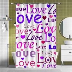 Love Pattern Shower Curtain 48  X 72  (small)  by Valentinaart