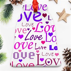 Love Pattern Bell Ornament (2 Sides) by Valentinaart