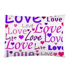 Love Pattern Pillow Case (two Sides) by Valentinaart