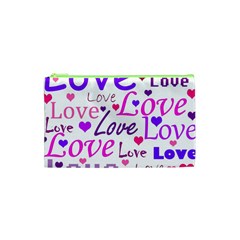 Love Pattern Cosmetic Bag (xs) by Valentinaart