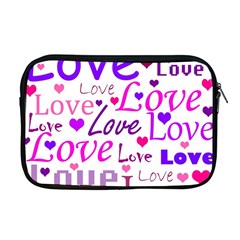 Love Pattern Apple Macbook Pro 17  Zipper Case by Valentinaart