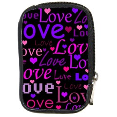 Love Pattern 2 Compact Camera Cases by Valentinaart