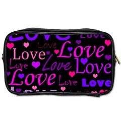 Love Pattern 2 Toiletries Bags by Valentinaart