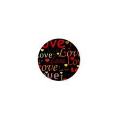 Love Pattern 3 1  Mini Buttons by Valentinaart