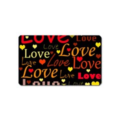 Love Pattern 3 Magnet (name Card) by Valentinaart