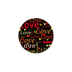 Love Pattern 3 Golf Ball Marker by Valentinaart