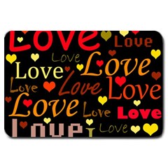 Love Pattern 3 Large Doormat  by Valentinaart