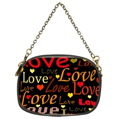 Love Pattern 3 Chain Purses (one Side)  by Valentinaart