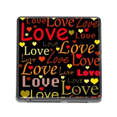 Love Pattern 3 Memory Card Reader (square) by Valentinaart