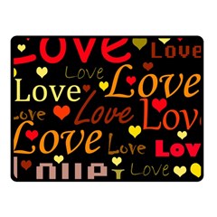 Love Pattern 3 Fleece Blanket (small) by Valentinaart