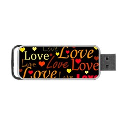 Love Pattern 3 Portable Usb Flash (one Side) by Valentinaart