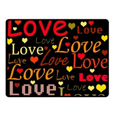 Love Pattern 3 Double Sided Fleece Blanket (small)  by Valentinaart