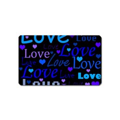 Blue Love Pattern Magnet (name Card) by Valentinaart