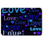 Blue love pattern Large Doormat  30 x20  Door Mat