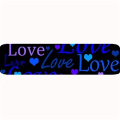 Blue Love Pattern Large Bar Mats by Valentinaart