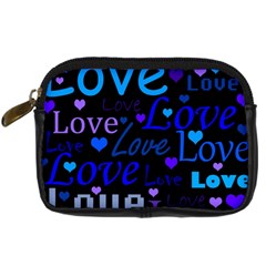 Blue Love Pattern Digital Camera Cases by Valentinaart