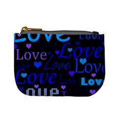 Blue Love Pattern Mini Coin Purses by Valentinaart