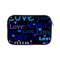 Blue Love Pattern Apple Ipad Mini Zipper Cases by Valentinaart