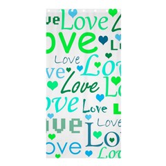 Love pattern - green and blue Shower Curtain 36  x 72  (Stall) 