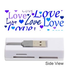 Blue And Purple Love Pattern Memory Card Reader (stick)  by Valentinaart