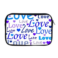 Blue And Purple Love Pattern Apple Macbook Pro 17  Zipper Case by Valentinaart